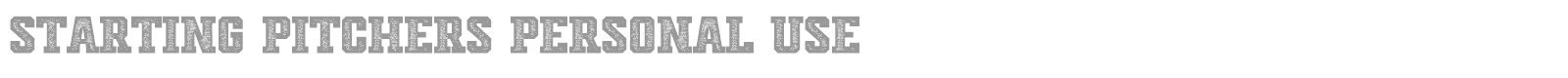 Starting Pitchers font preview